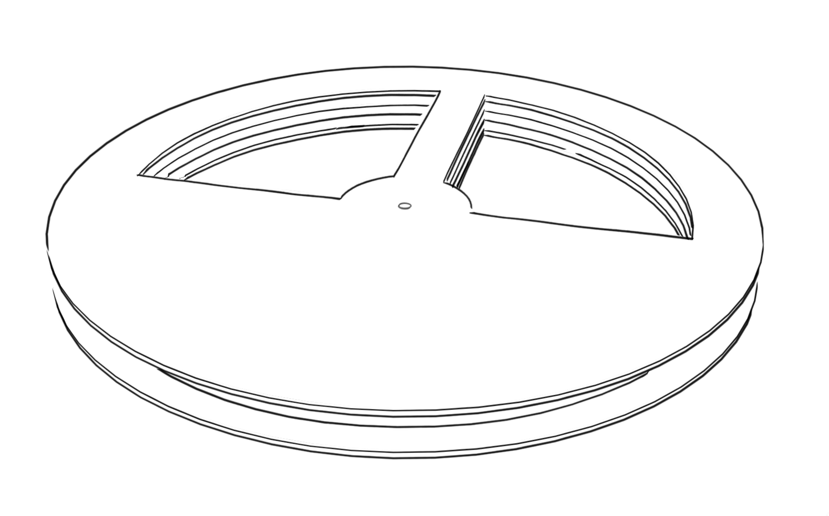 Layers stacked together to form wheel