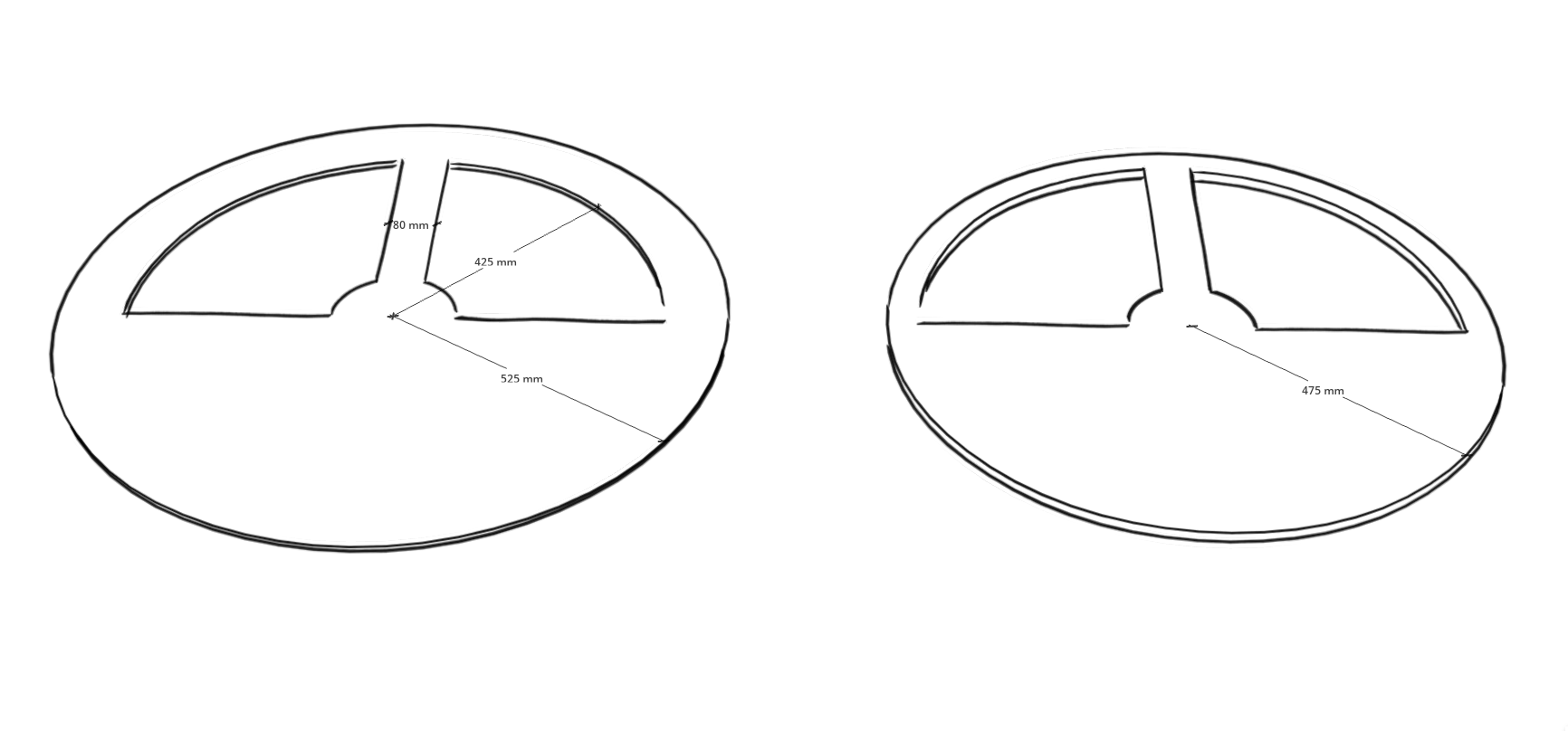 Outer and inner wheel layers